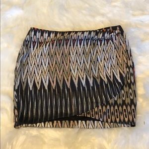 Bebe wrap mini skirt